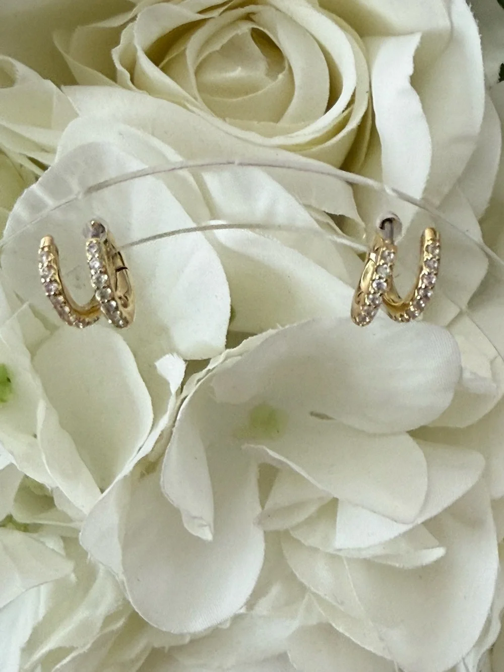 Gorjana Shimmer Double Huggie Earrings